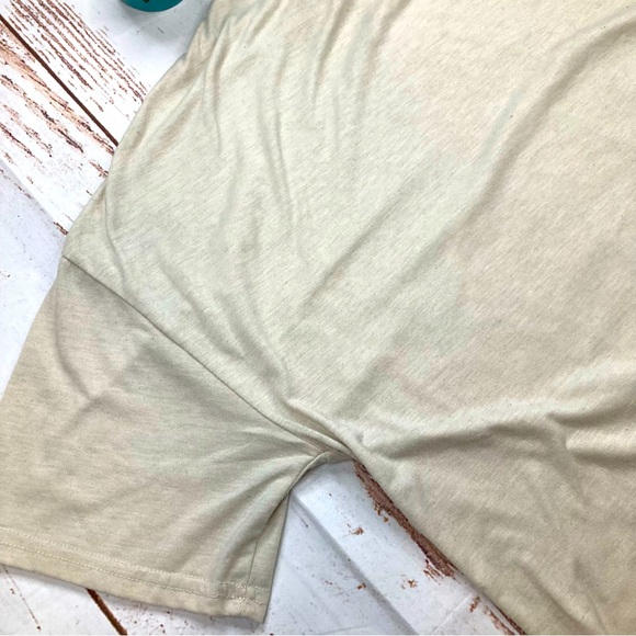 Shein Graphic Short Sleeve Shirt Cream Angel Sz Large - Picture 8 of 15